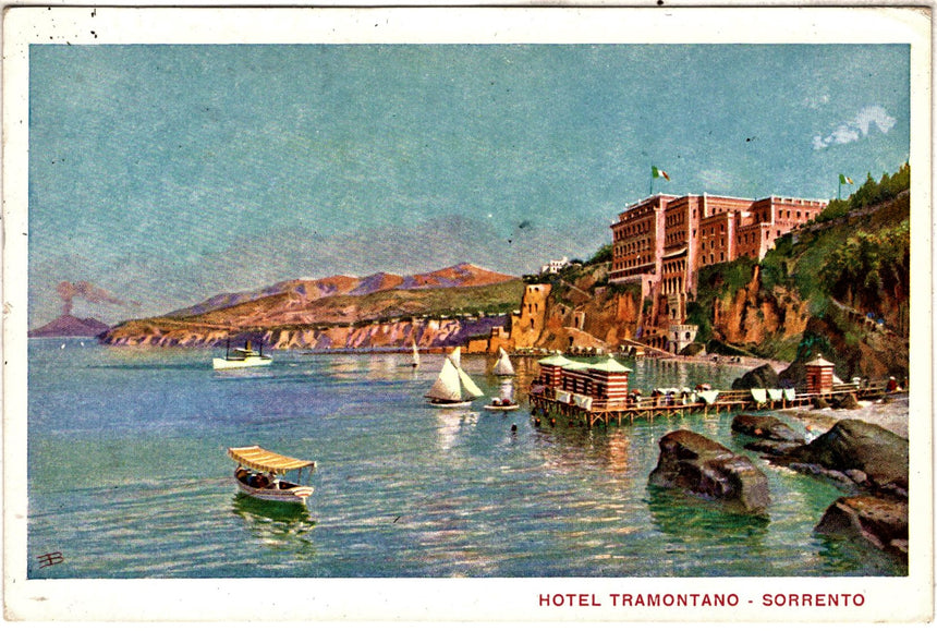 Cartolina antica Sorrento Hotel Tramontano