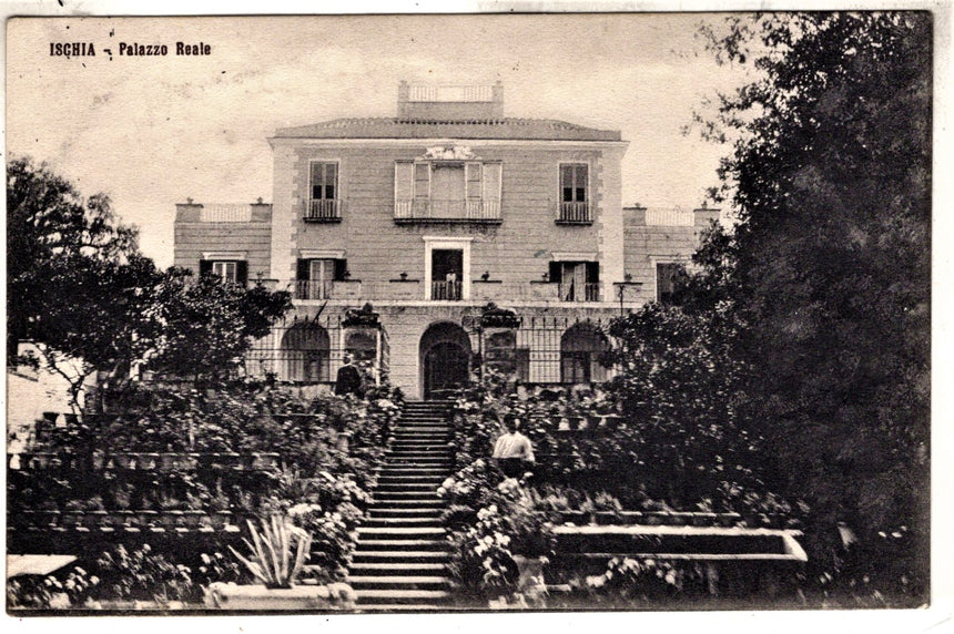 Cartolina antica Ischia il palazzo Reale