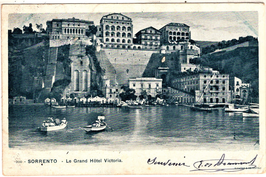 Cartolina antica Sorrento Grand Hotel Victoria