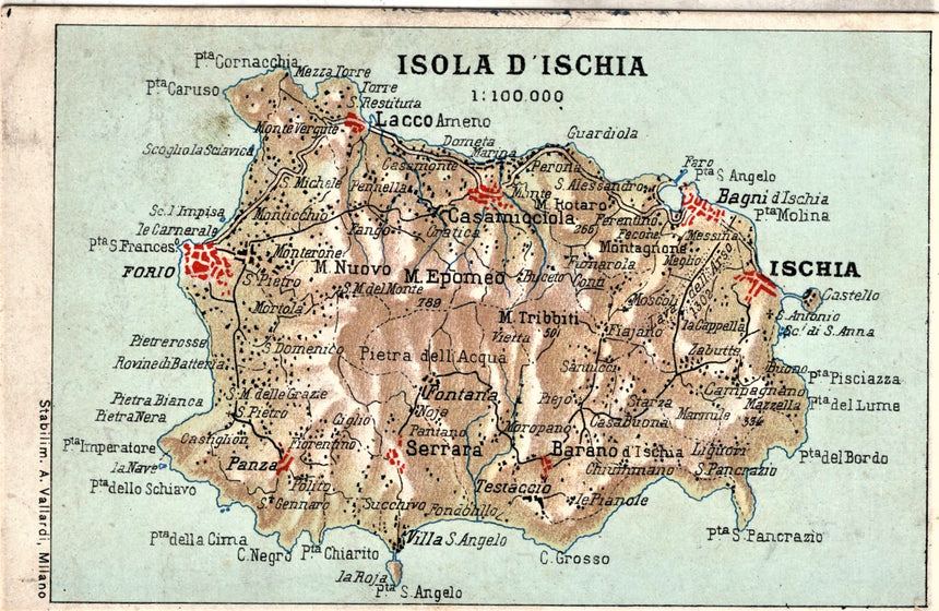 Cartolina antica Cartolina Postale Isola di Ischia