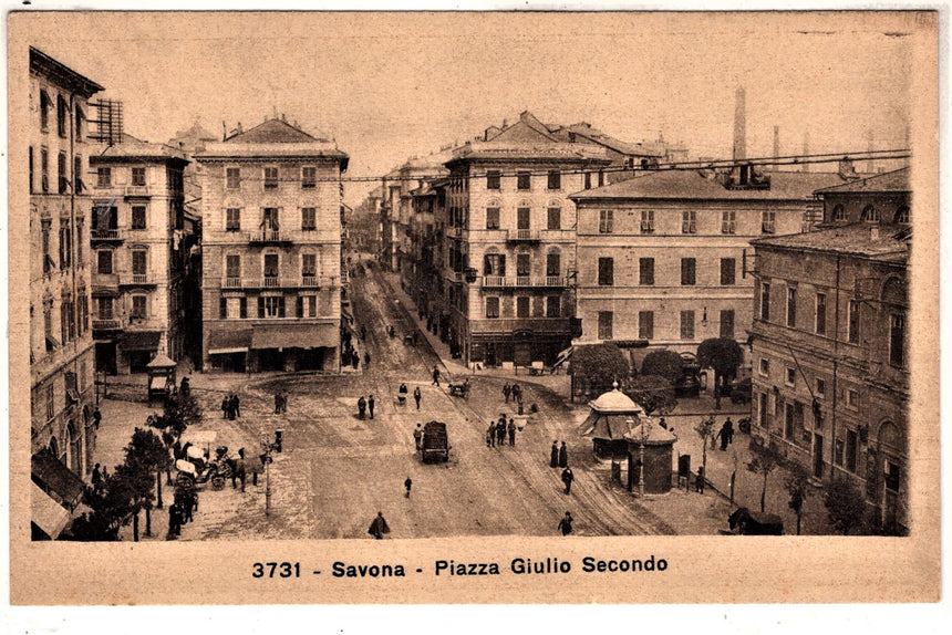 Cartolina antica SavonaPiazza G. Secondo