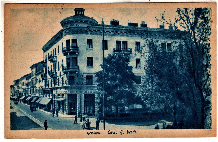 Cartolina antica Gorizia corso G.Verdi