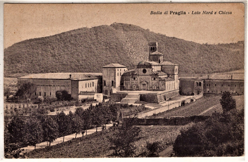 Cartolina antica Badia di Praglia