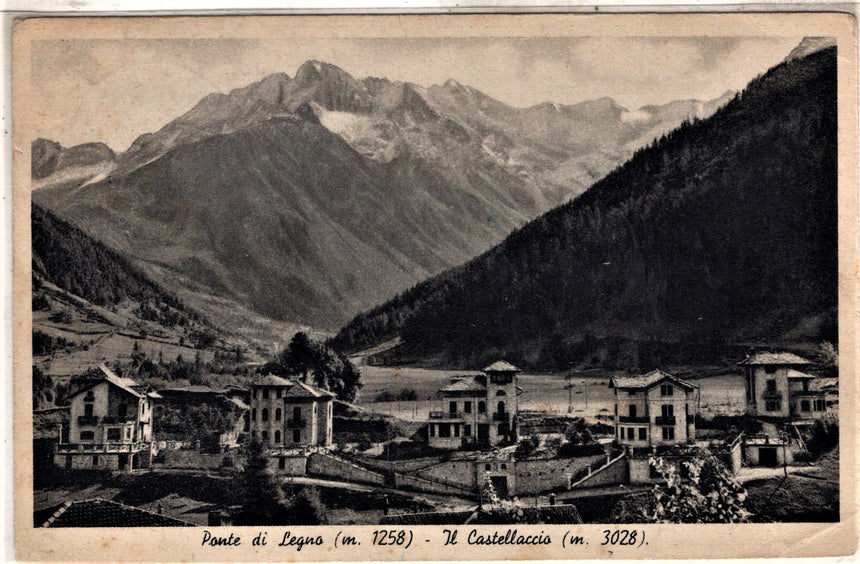 Cartolina antica Ponte di Legno il Castellaccio Brescia