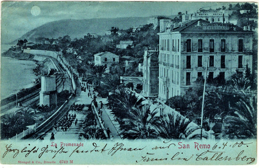 Cartolina antica Sanremo panorami