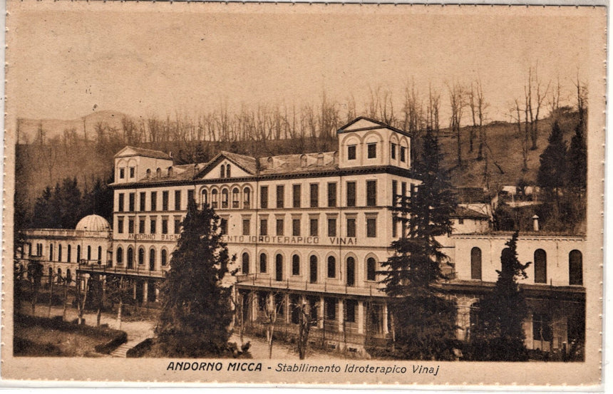 Cartolina antica Balma Biella Adorno Micca Stabilimento idroterapeutico Vinaj