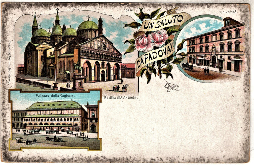 Cartolina antica Un saluto da Padova