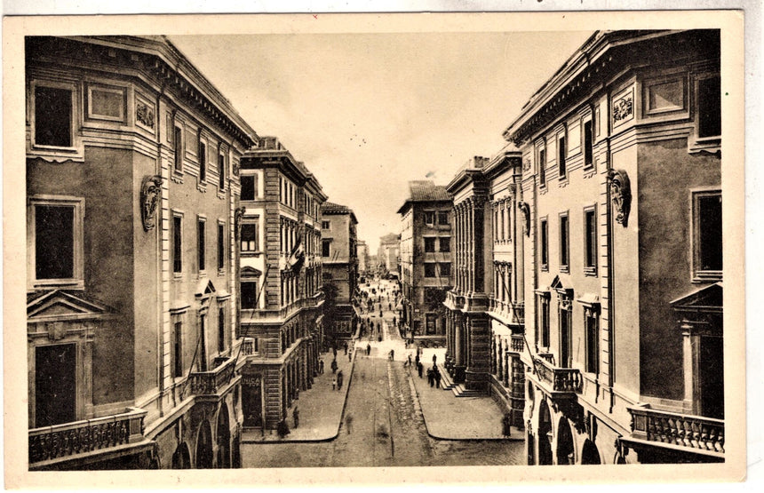 Cartolina antica Livorno via Cairoli