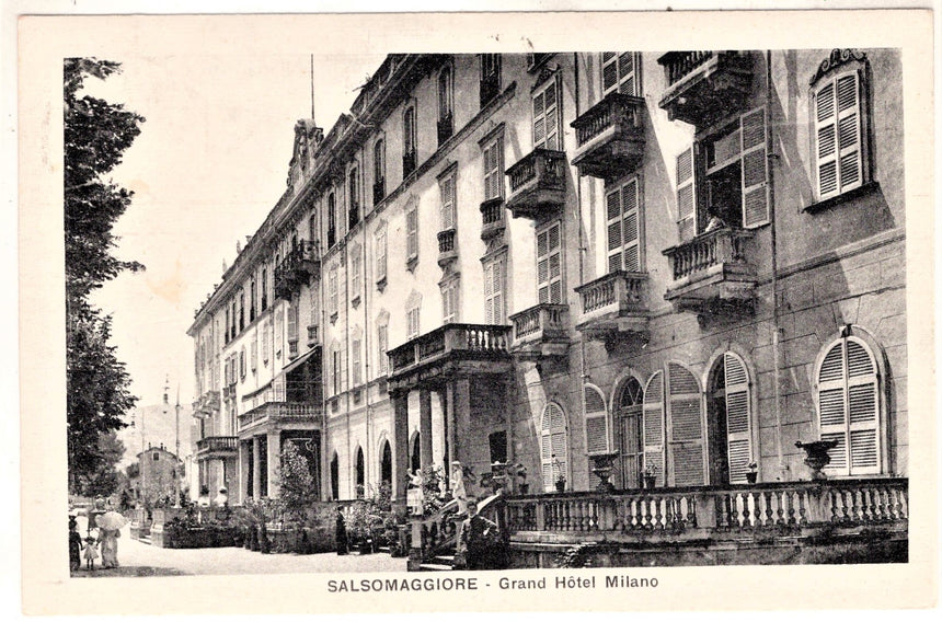 Cartolina antica Salsomaggiore Gran Hotel Milano