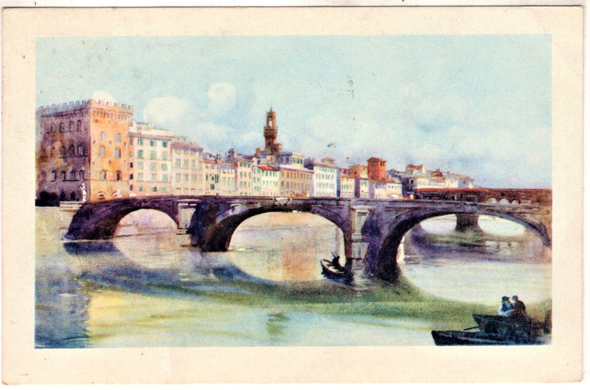 Cartolina antica Firenze Ponte Vecchio
