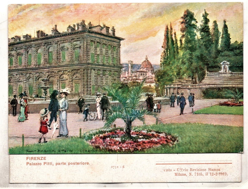 Cartolina antica Firenze Palazzo Pitti