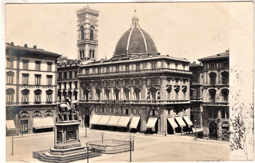 Cartolina antica Firenze Savoy Hotel