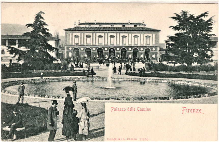 Cartolina antica Firenze palazzo delle Cascine