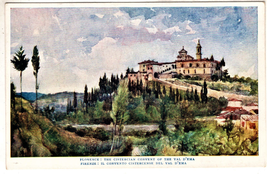 Cartolina antica Firenze Convento Cistercense Val d Elma