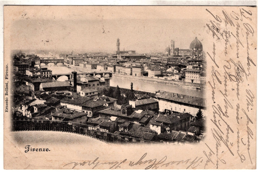 Cartolina antica Firenze Panorama