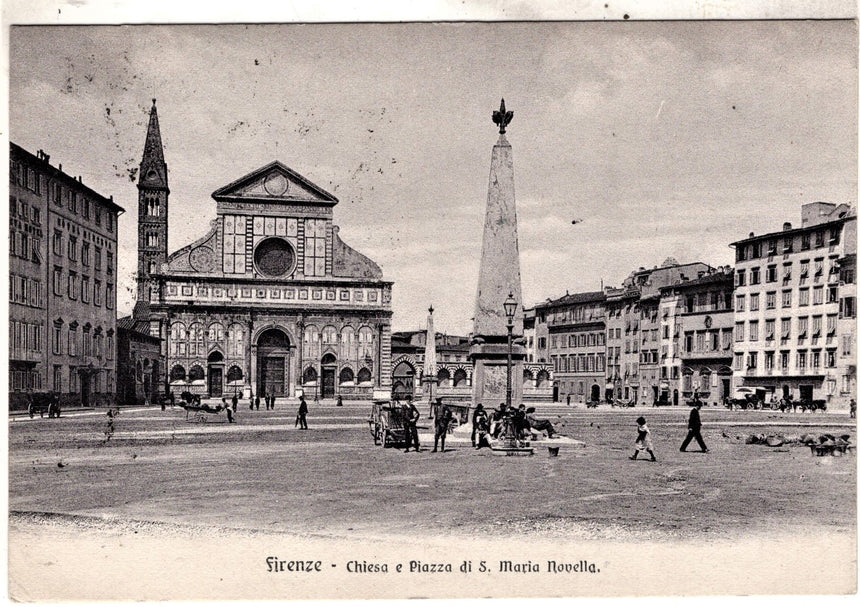 Cartolina antica Firenze Chiesa S.Maria Novella