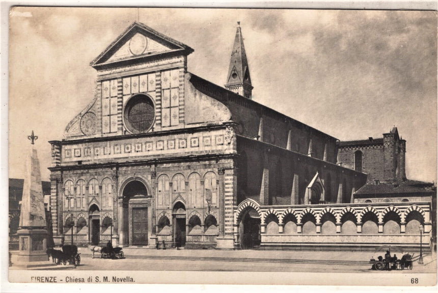 Cartolina antica Firenze Chiesa S.Maria Novella