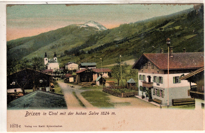 Cartolina antica Brixen in Tirol mir der Hohe Salve