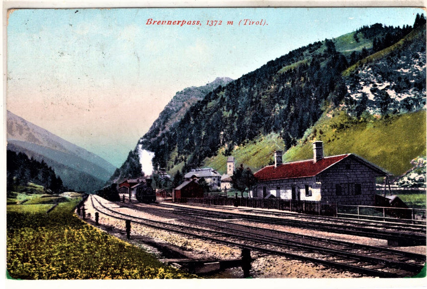 Cartolina antica Bozen Brenner mit Zugg