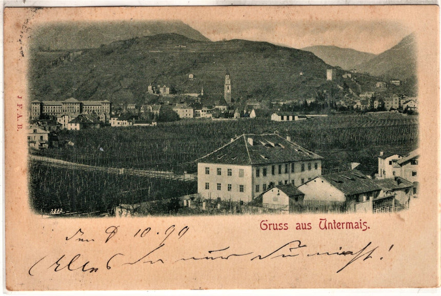 Cartolina antica Meran Gruss aus Untermais Sudtirol