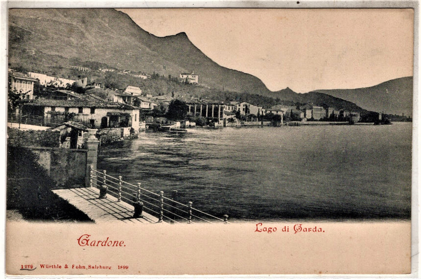 Cartolina antica Lago di Garda Gardone