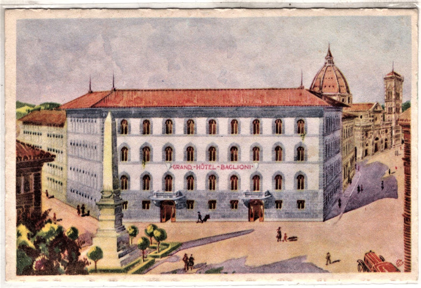 Cartolina antica Firenze Grand Hotel Baglioni