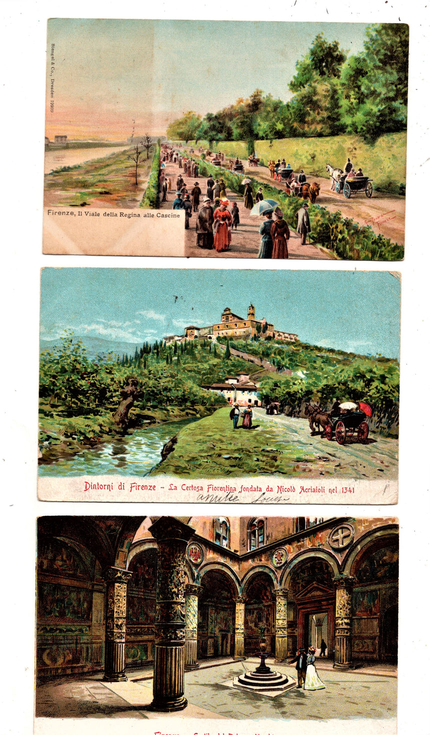 Cartolina antica Firenze lotto miste