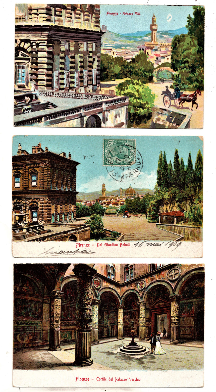Cartolina antica Firenze lotto miste