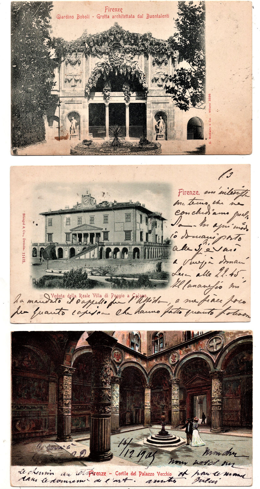 Cartolina antica Firenze lotto miste