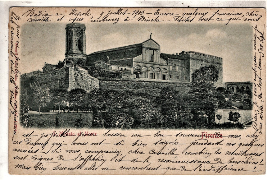 Cartolina antica Firenze San Miniato al Monte cartolina in rilievo