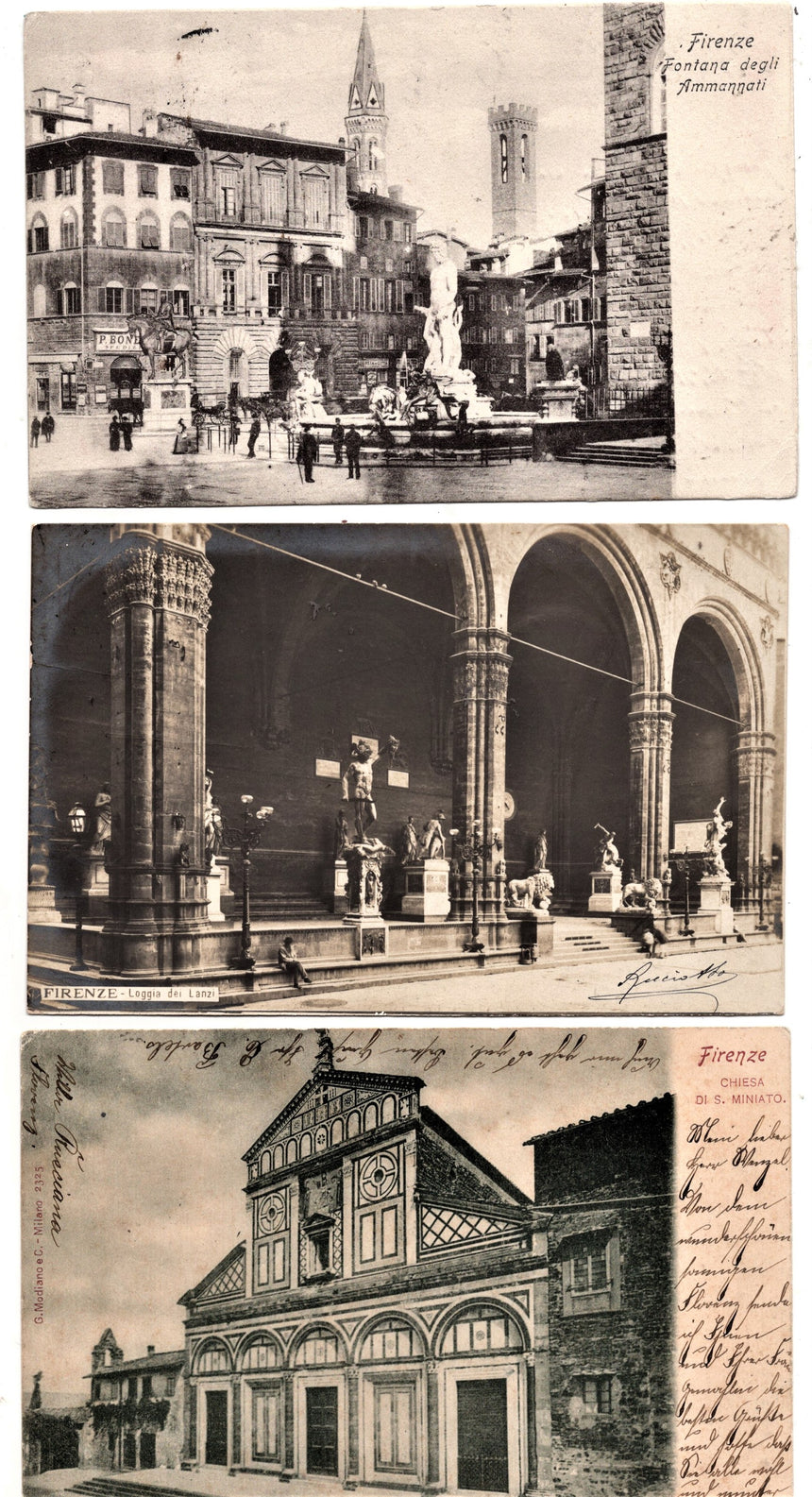 Cartolina antica Firenze lotto miste
