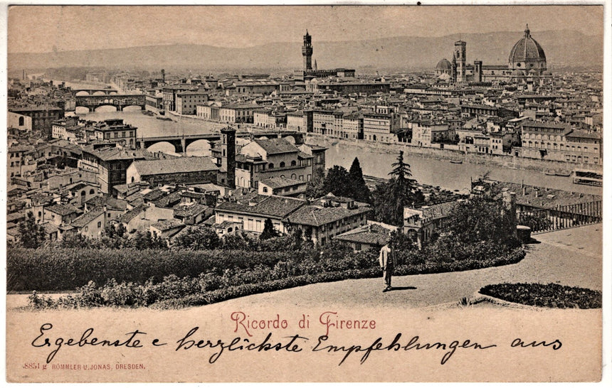 Cartolina antica Ricordo di Firenze