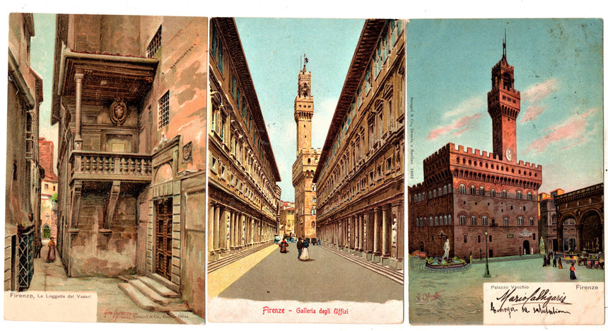 Cartolina antica Firenze lotto miste