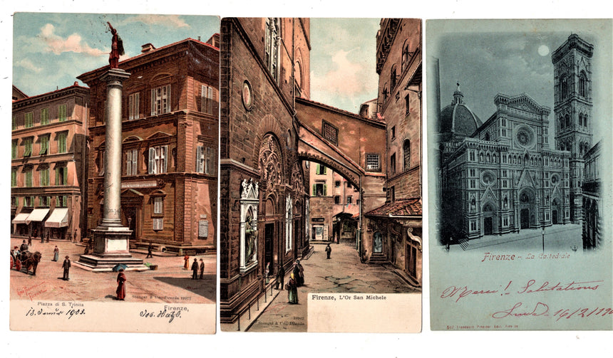 Cartolina antica Firenze lotto miste