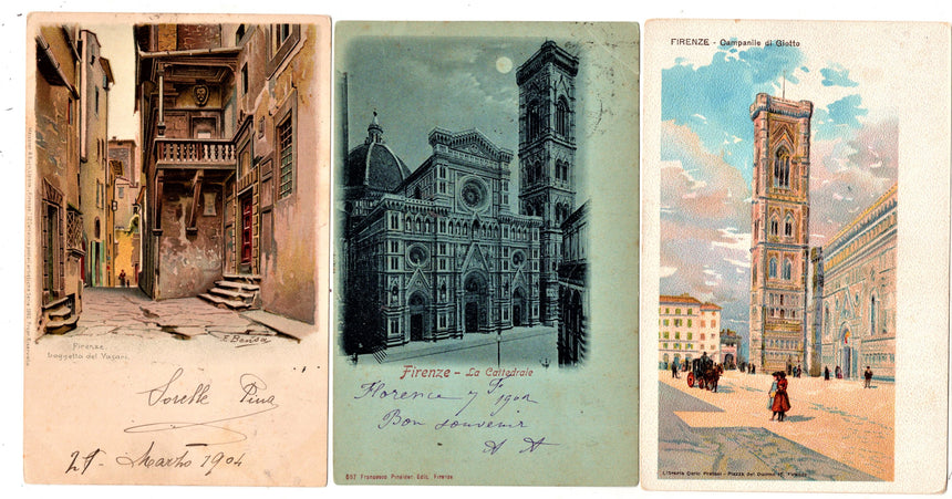 Cartolina antica Firenze lotto miste