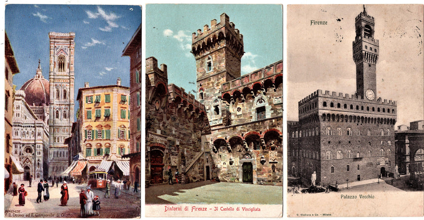 Cartolina antica Firenze lotto miste