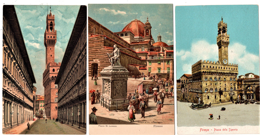 Cartolina antica Firenze lotto miste