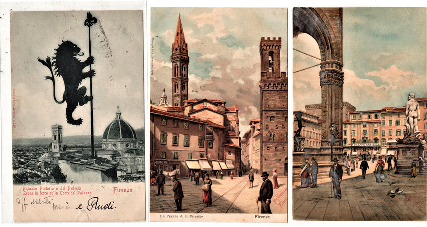 Cartolina antica Firenze lotto miste