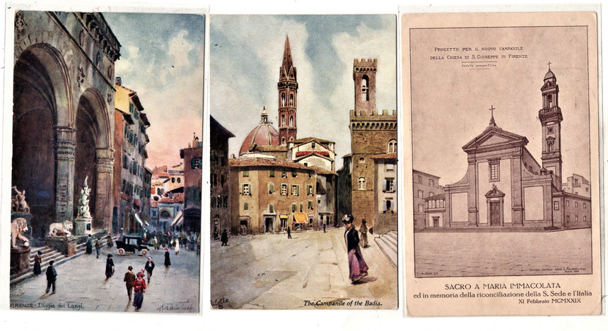 Cartolina antica Firenze lotto miste