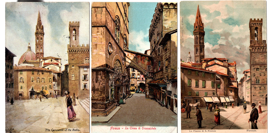 Cartolina antica Firenze lotto miste