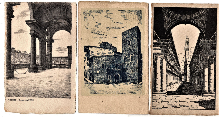Cartolina antica Firenze lotto miste