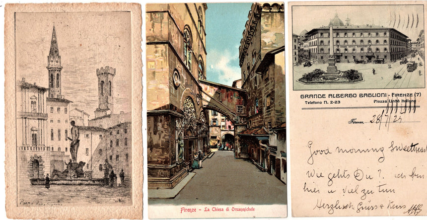 Cartolina antica Firenze lotto miste