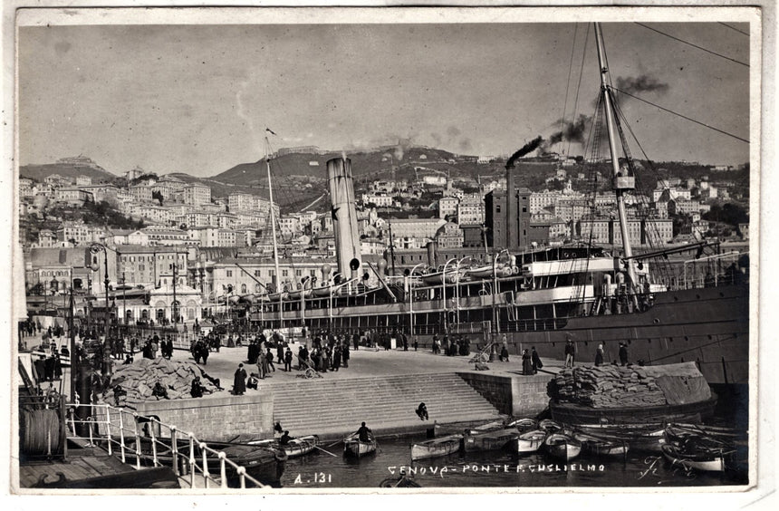 Cartolina antica Genova Ponte San Guglielmo N.P.G.