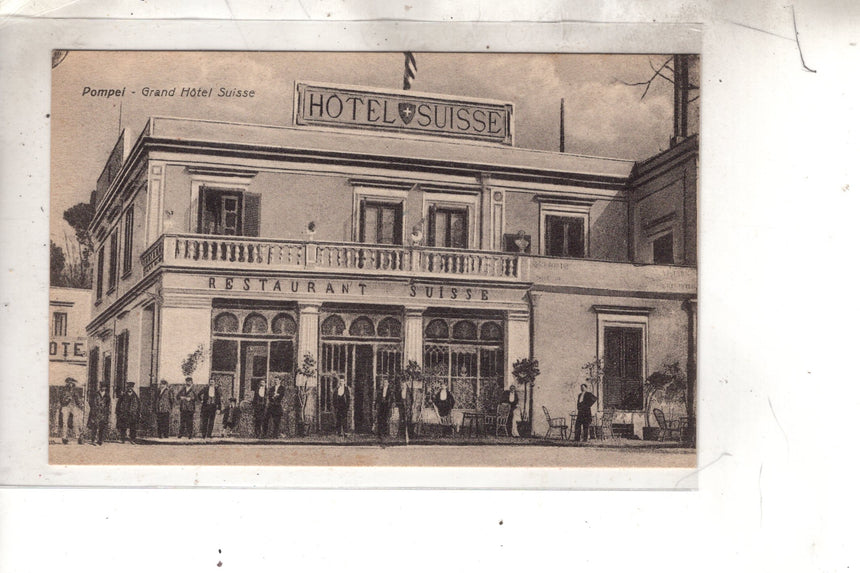 Cartolina antica Pompei Grand Hotel Suisse