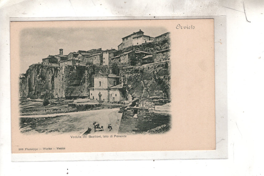 Cartolina antica Orvieto veduta dei Bastioni