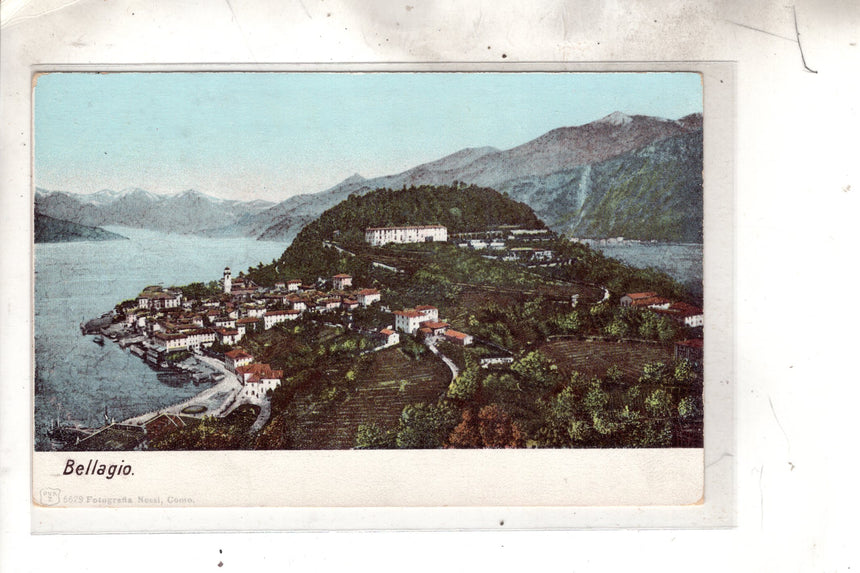 Cartolina antica Bellagio panorama