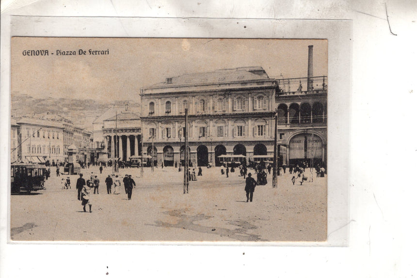 Cartolina antica Genova Piazza de Ferrari