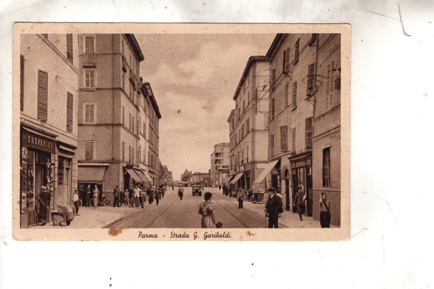Cartolina antica Parma Strada G.Garibaldi