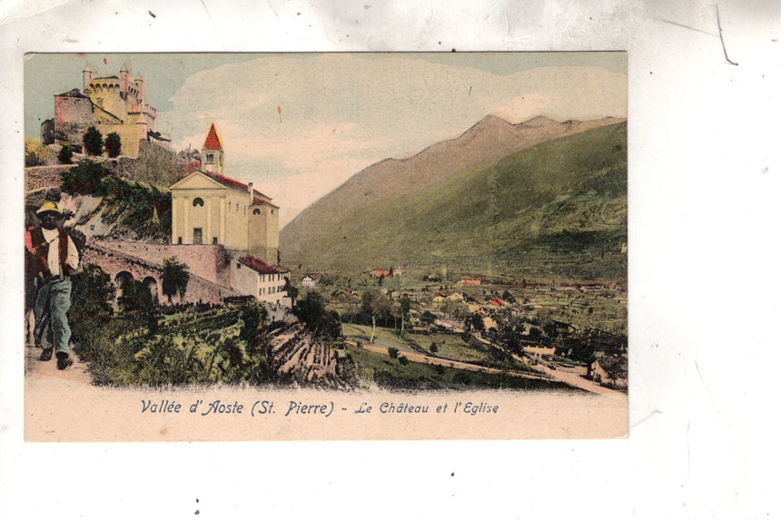 Cartolina antica Aosta Vallèè d Aoste  St. Pierre