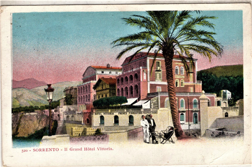 Cartolina antica Sorrento il Grand Hotel Vittoria